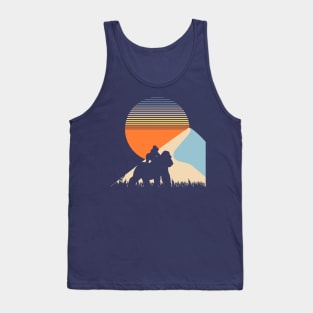 Gorilla Sunset Retro Tank Top